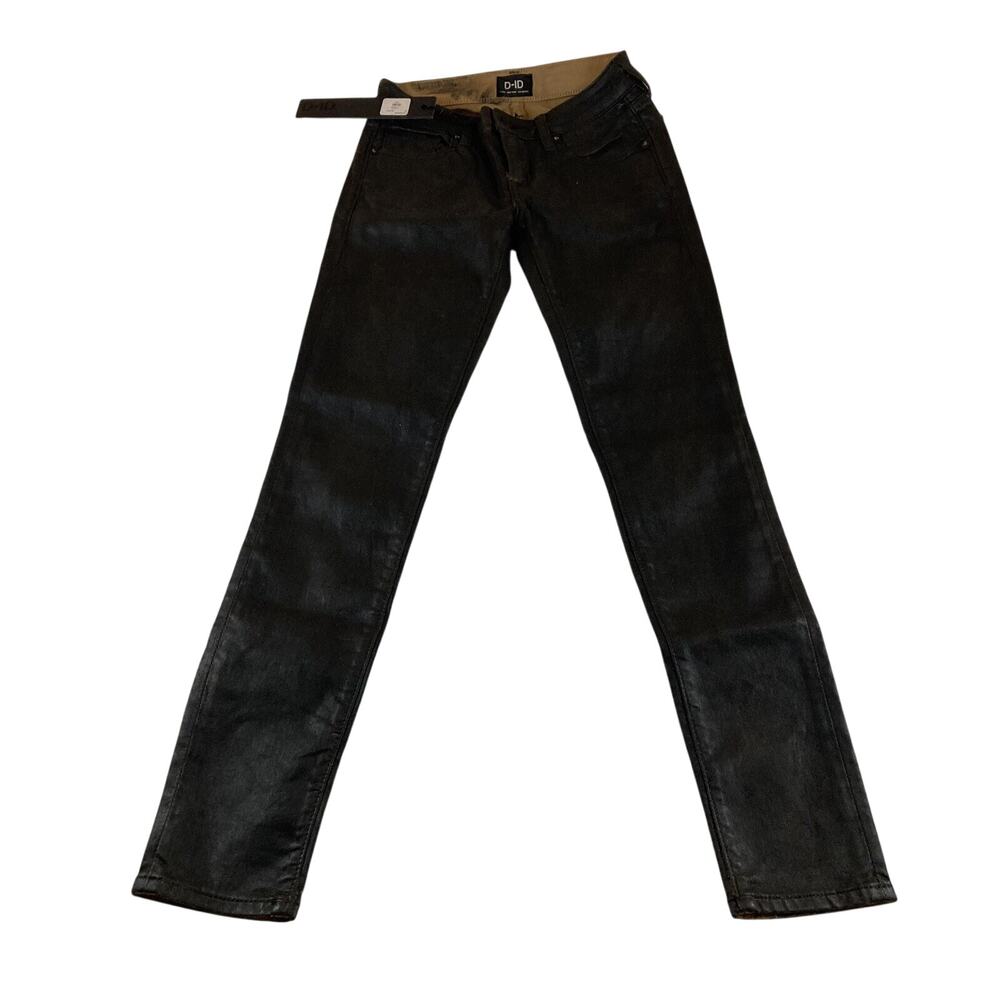 Black Coated Skinny Jeans D-ID Size 24 Florence Ankle Womens NEW With Tags